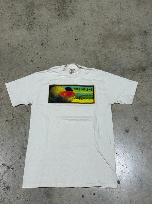 Nice Melons Tee - White Size Medium