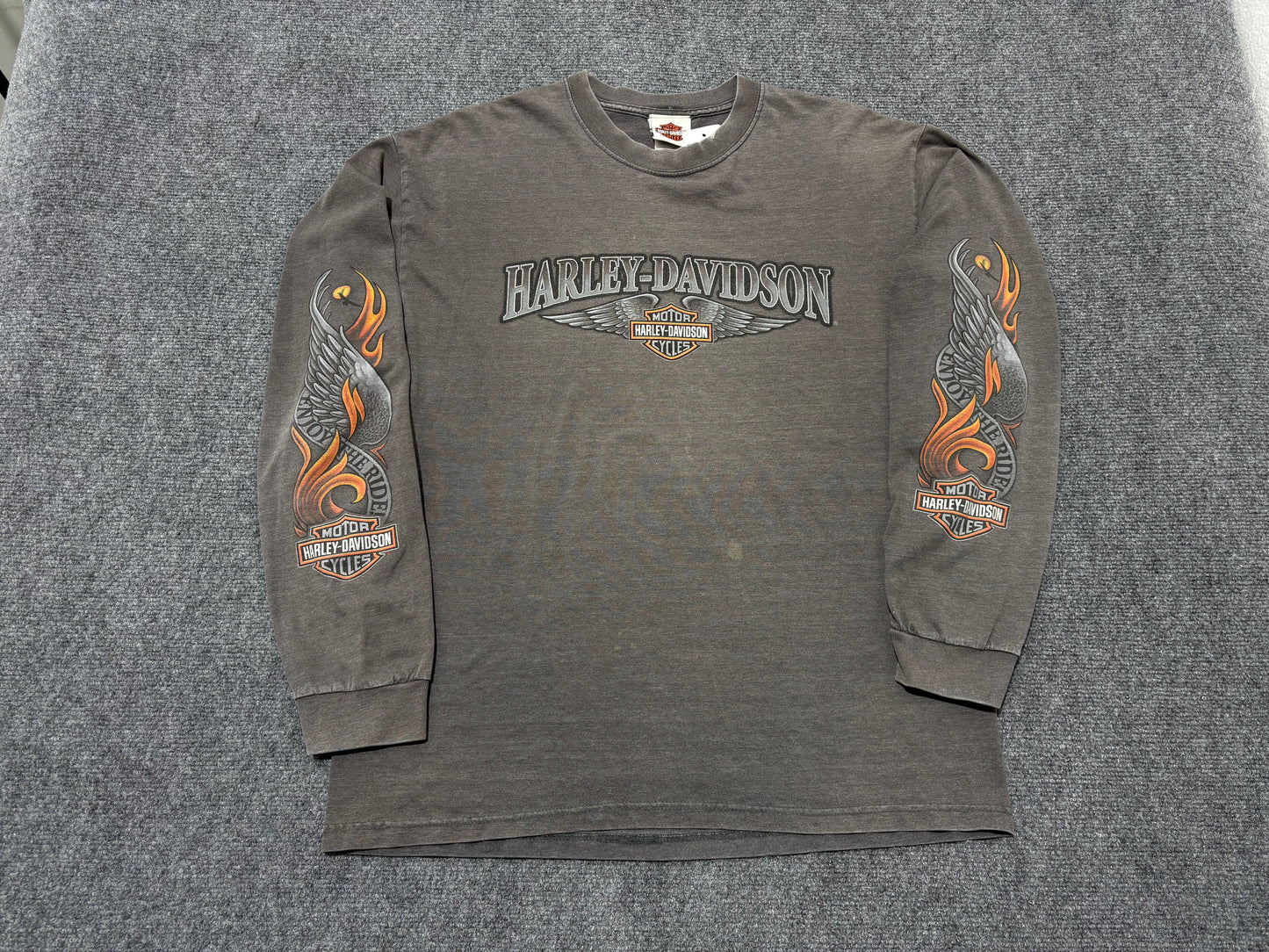 2007 Harley Davidson South Richmond Long Sleeve - Grey Size Large