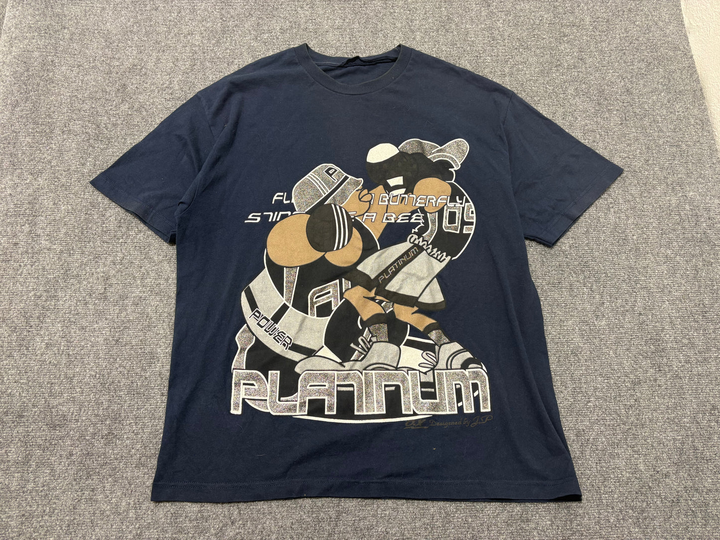 Platinum Fubu Cartoon Tee - Black Size XL