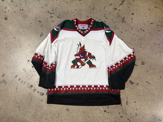 90s CCM Phoenix Coyotes Jersey - White Size Large