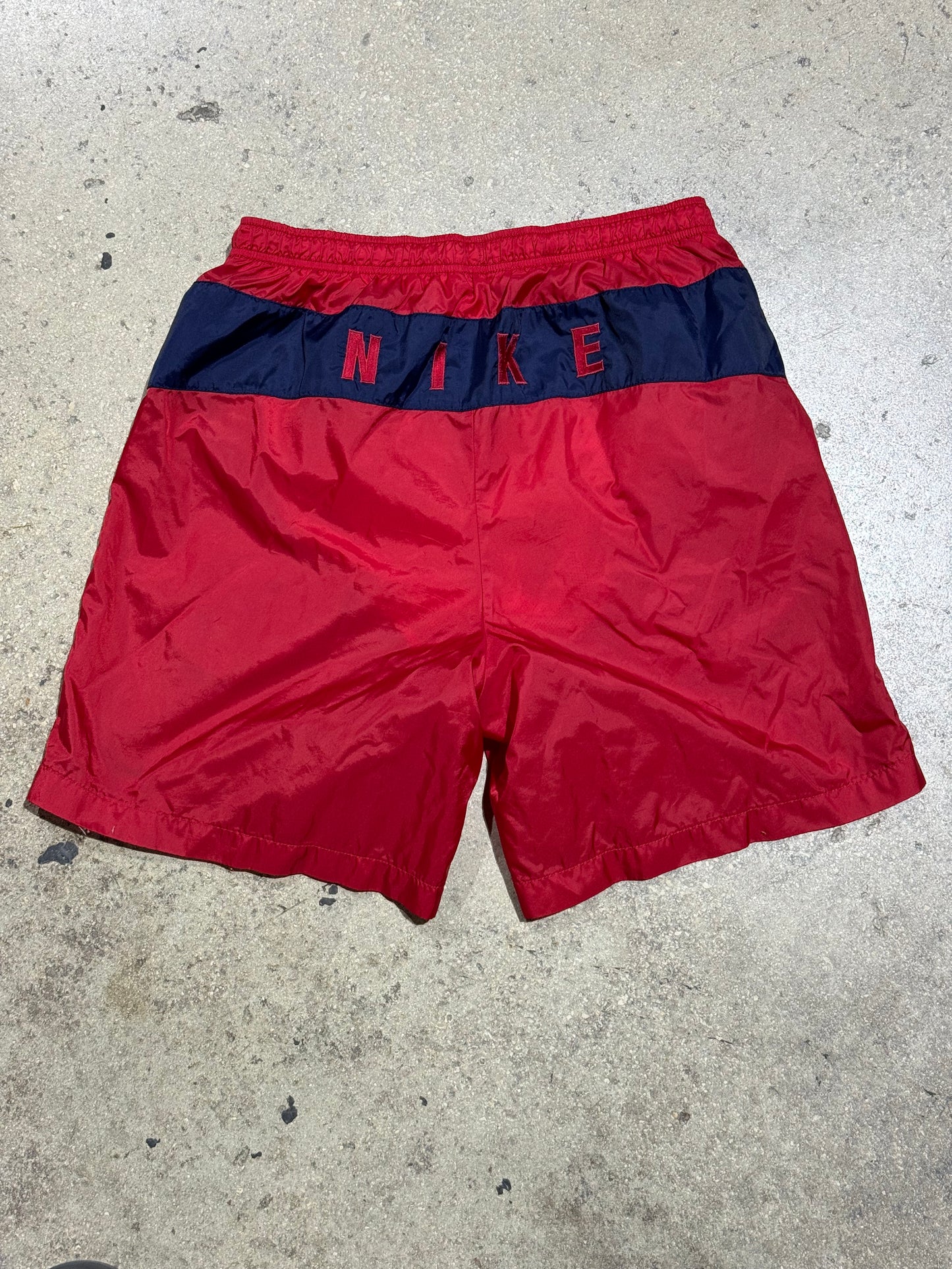 Nike Swim Trunks - Red/Navy Size Large