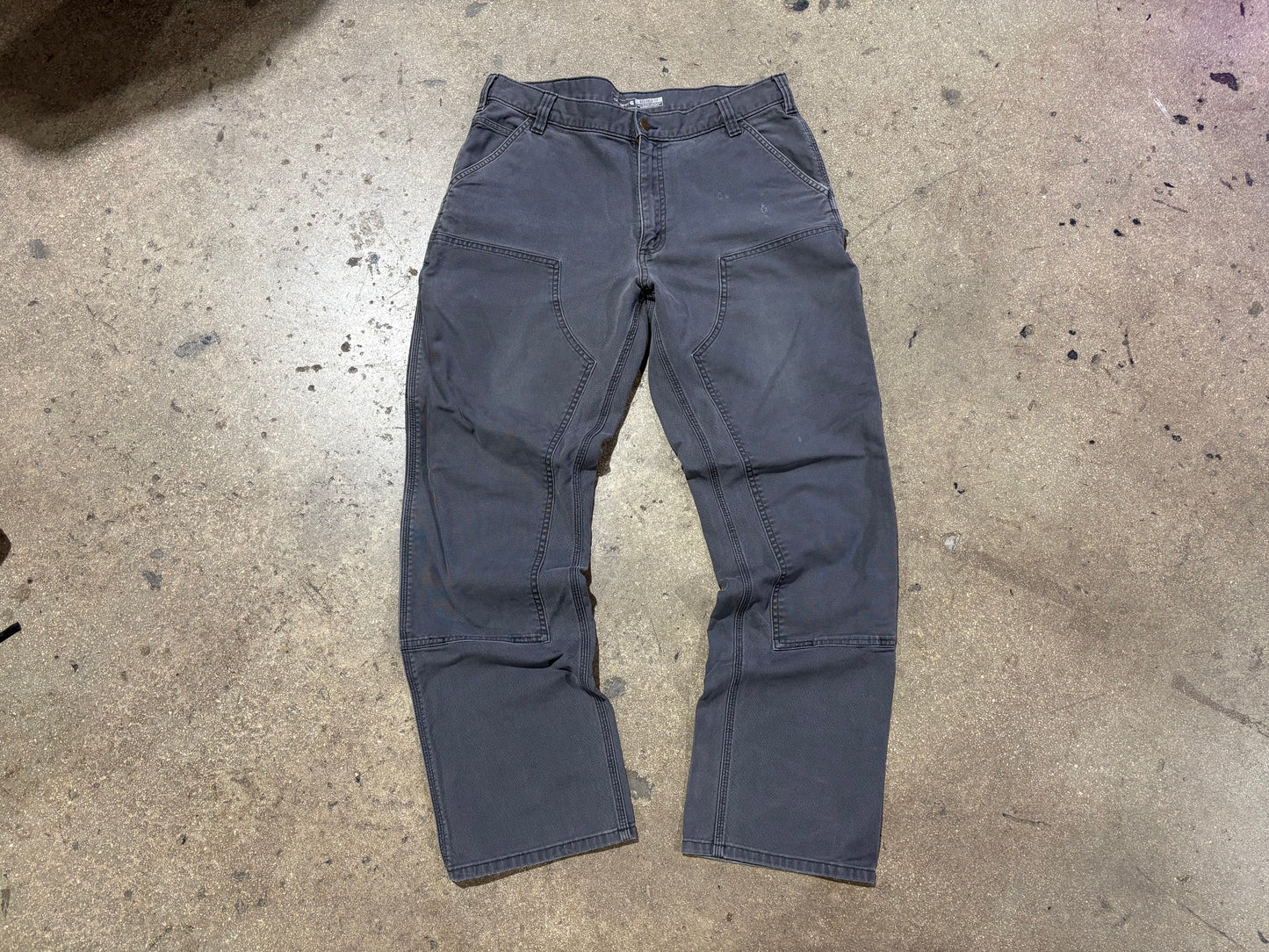 Carhartt Double Knee Pants - Grey Size 36 x 34