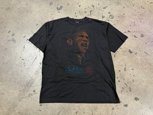 Studded Obama Tee - Black Size XXL
