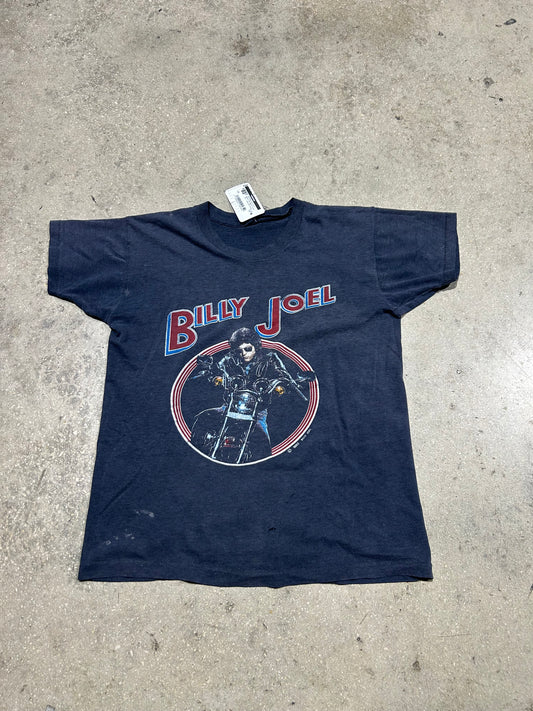 1982 Billy Joel A tour Behind The Nylon Curtain Tee - Grey Size Small