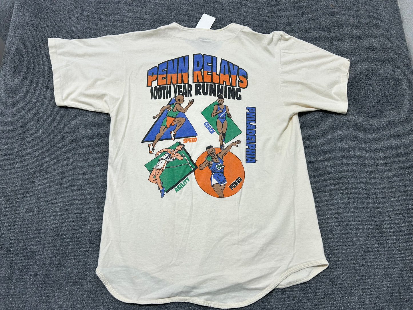 1994 100th Anniversary Penn Relay Shirt - White Size Large