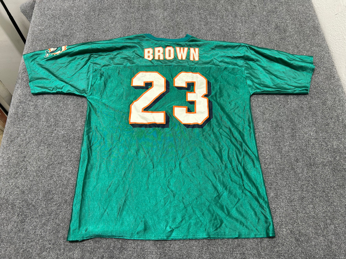Miami Dolphins Ronnie Brown #23 Football Jersey - Teal Size XL(con)