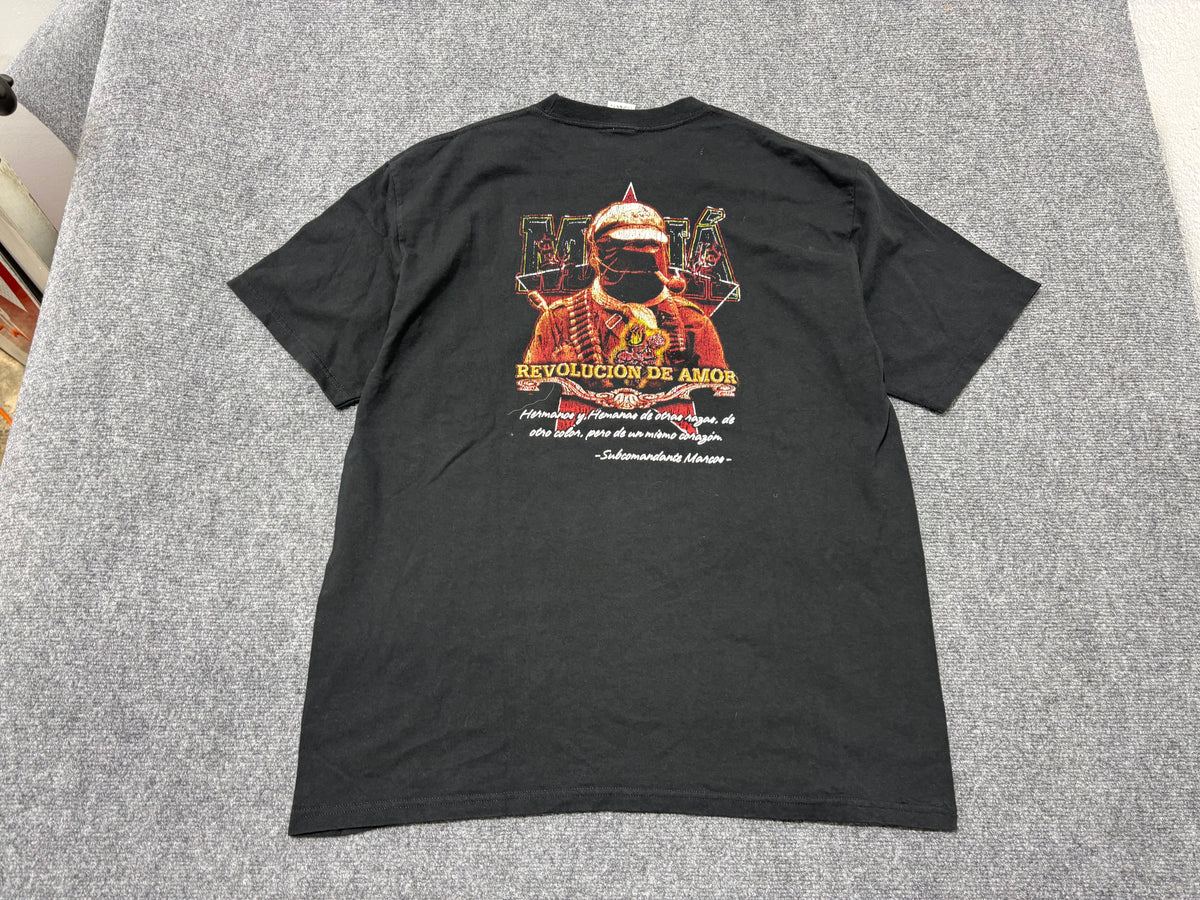 Mana Angel De Amor Mexican Boot Tee - Black Size XL