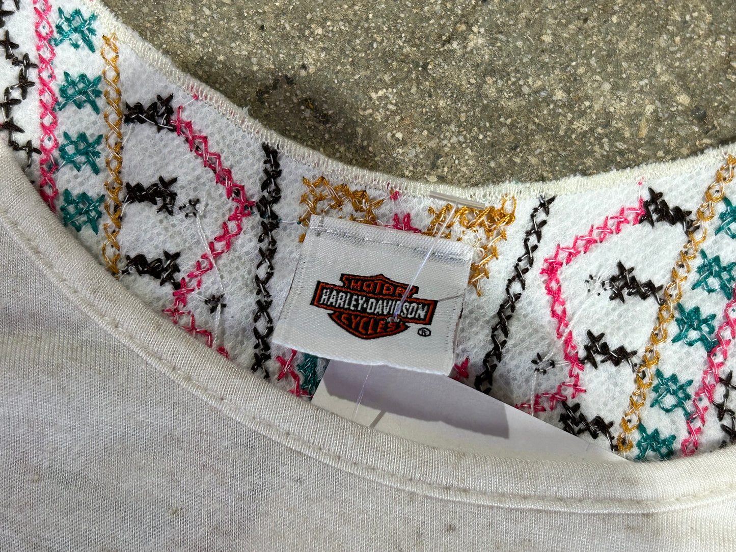 Harley Davidson Tribal WMNS Shirt - Cream/Multi Size Large (con)