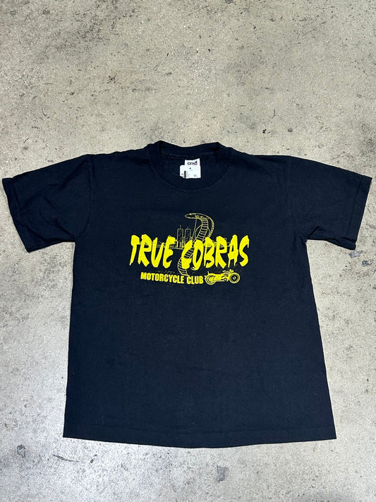 90s True Cobras Motorcycle Club Tee - Black Size Medium