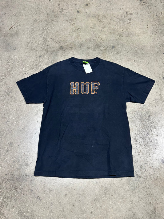 Huf Big H Tee - Black Size Large