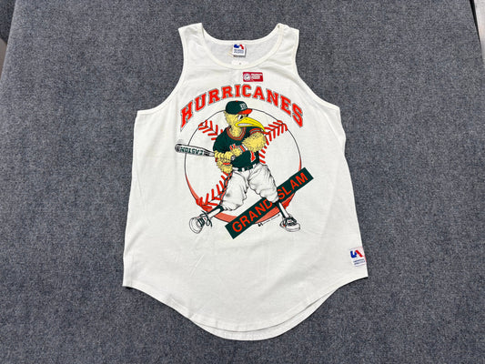 Miami Hurricanes Baseball Tank Top - White Size Large
