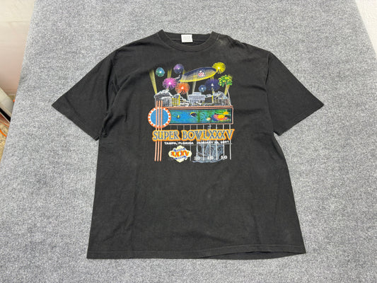 2001 Super Bowl XXXV Raymond James Stadium Tee - Black Size XL
