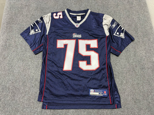 Reebok New England Patriots Wilfork #75 Jersey - Navy Size Medium