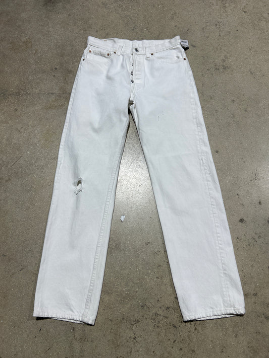 Levi's Levis 501 XX Made in USA Denim Jeans - White Size 33x32
