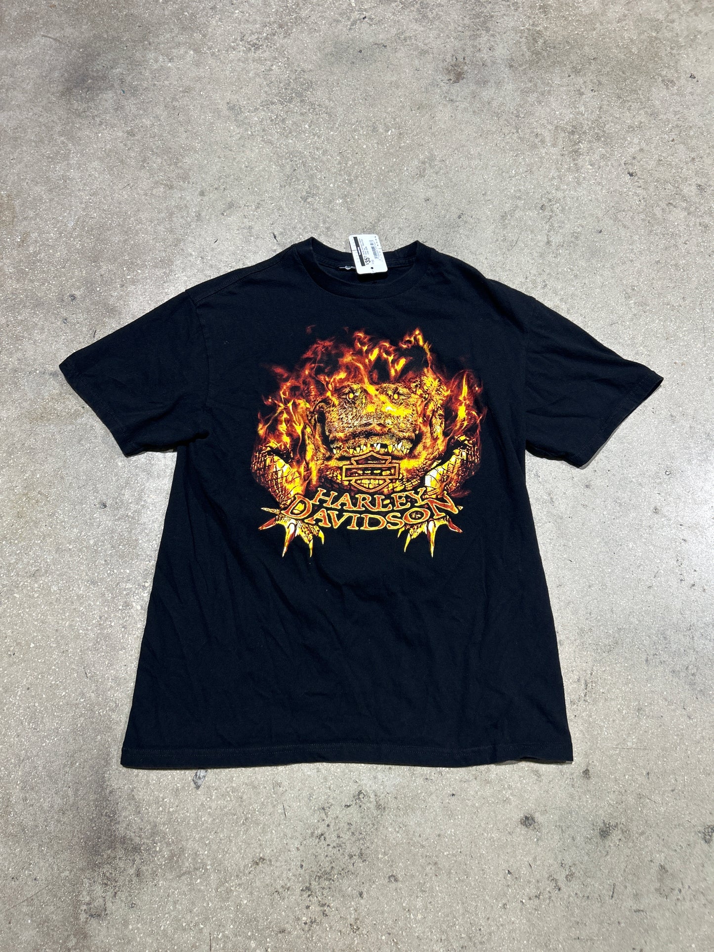 Harley Davidson Orlando Gator Tee - Black Size Large (CON)