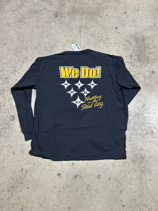 Pittsburgh Steelers Got Six? Longsleeve Tee - Black Size Large
