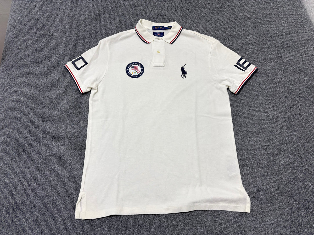 2016 Polo Ralph Lauren USA Olympic Polo - White Size Medium