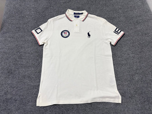 2016 Polo Ralph Lauren USA Olympic Polo - White Size Medium