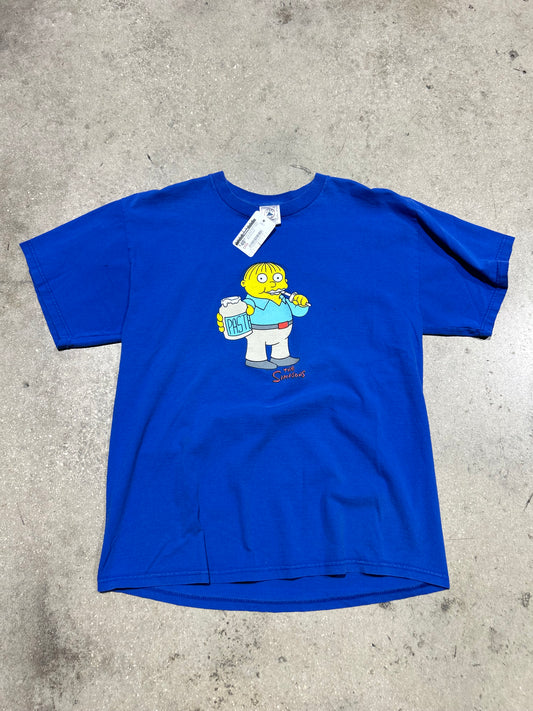 2001 The Simpsons Ralph Loves Paste Tee - Royal Blue Size Large