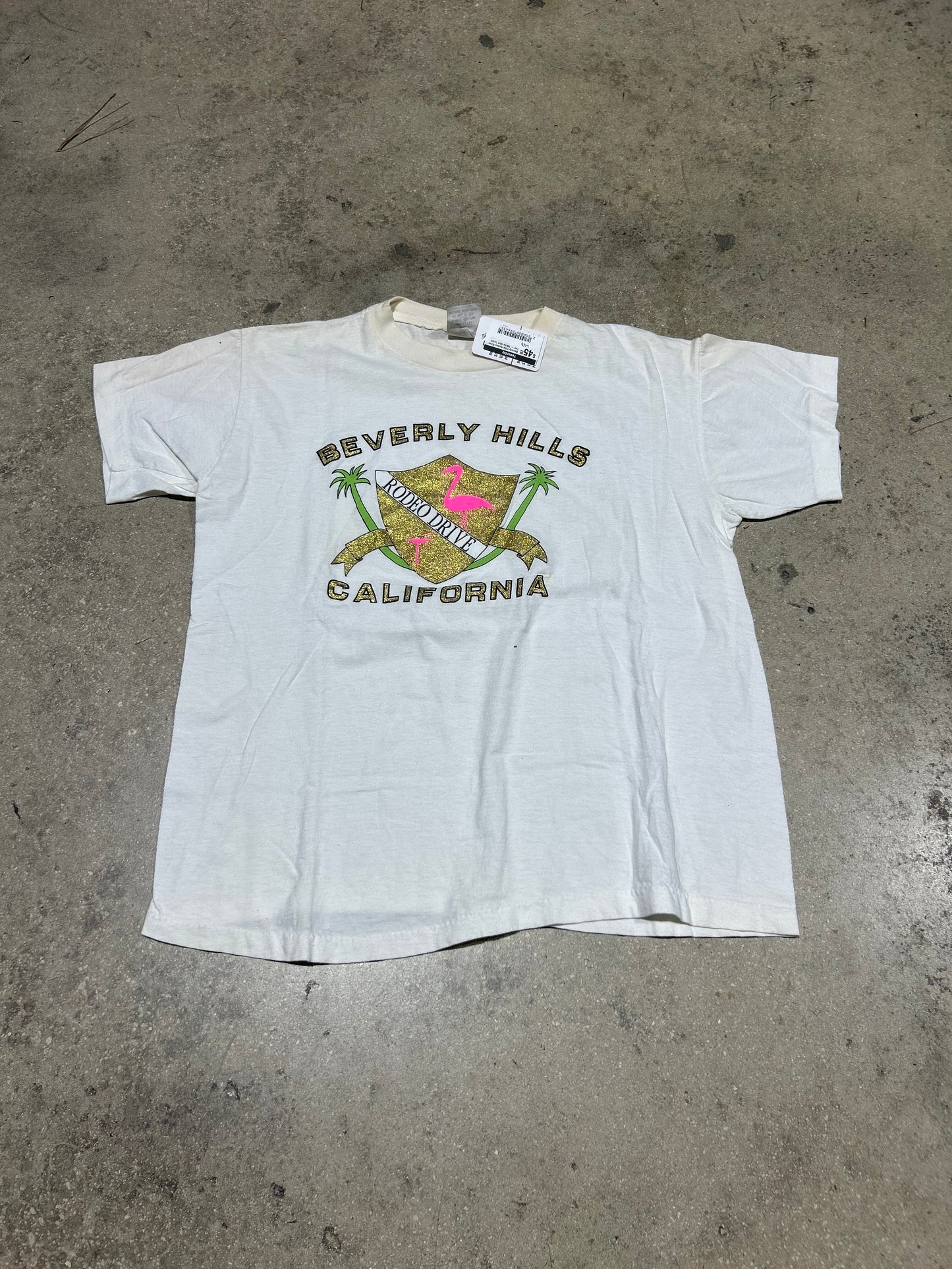Beverly Hills Rodeo Drive Tee - White Size Large