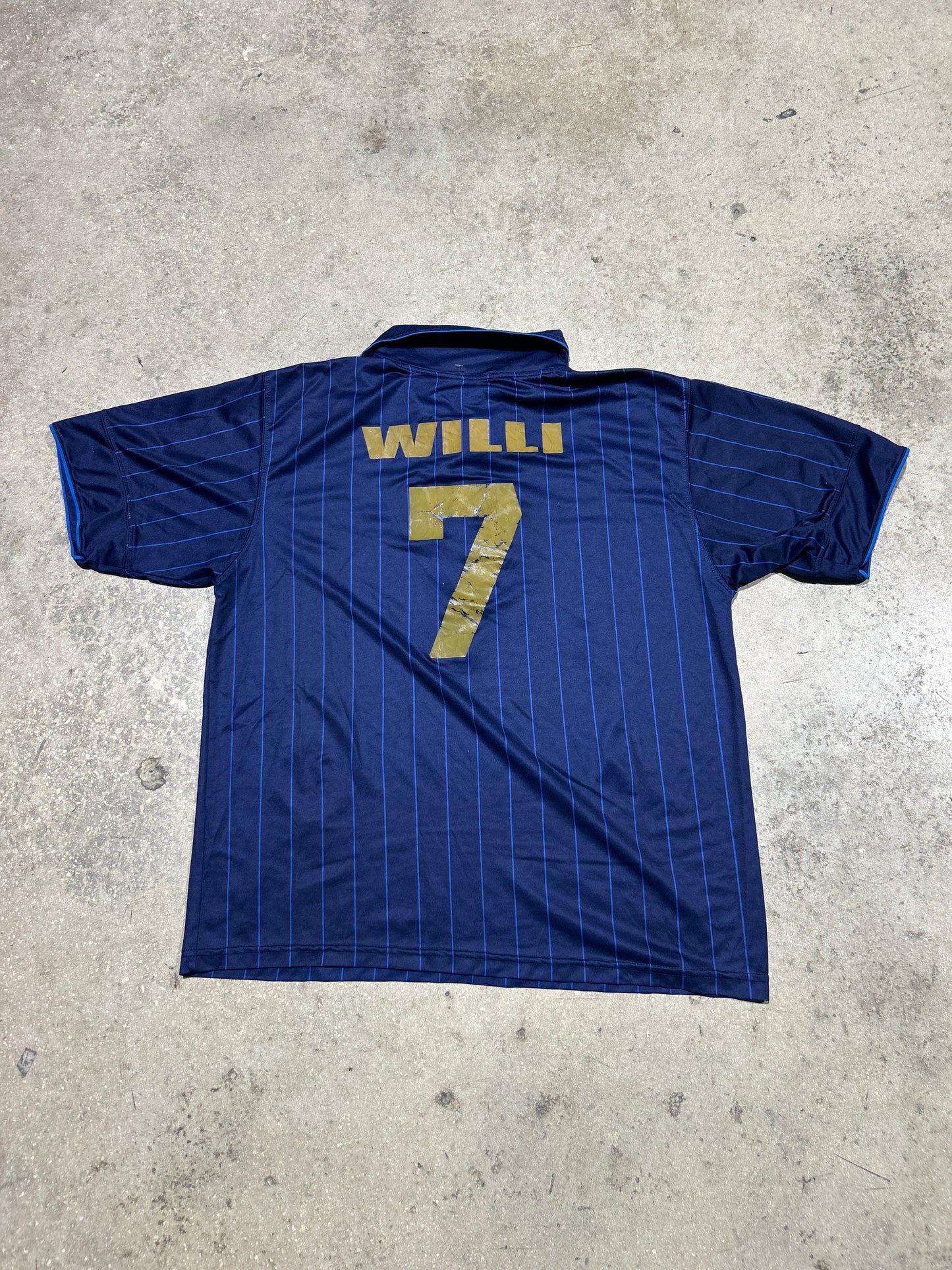 Boot Arsenal Willi #7 Pinstripe Jersey - Blue Size Medium