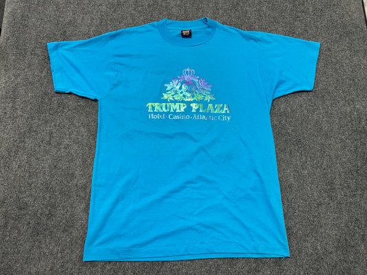 Trump Plaza Tee - Blue Size Large