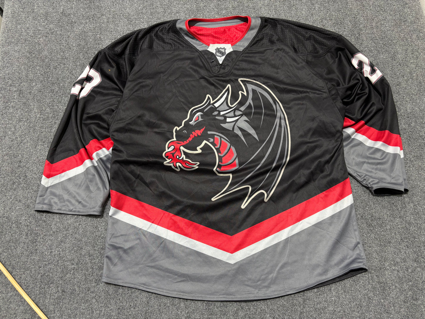 RSS Dragons Hockey Jersey - Black / Red Size Large