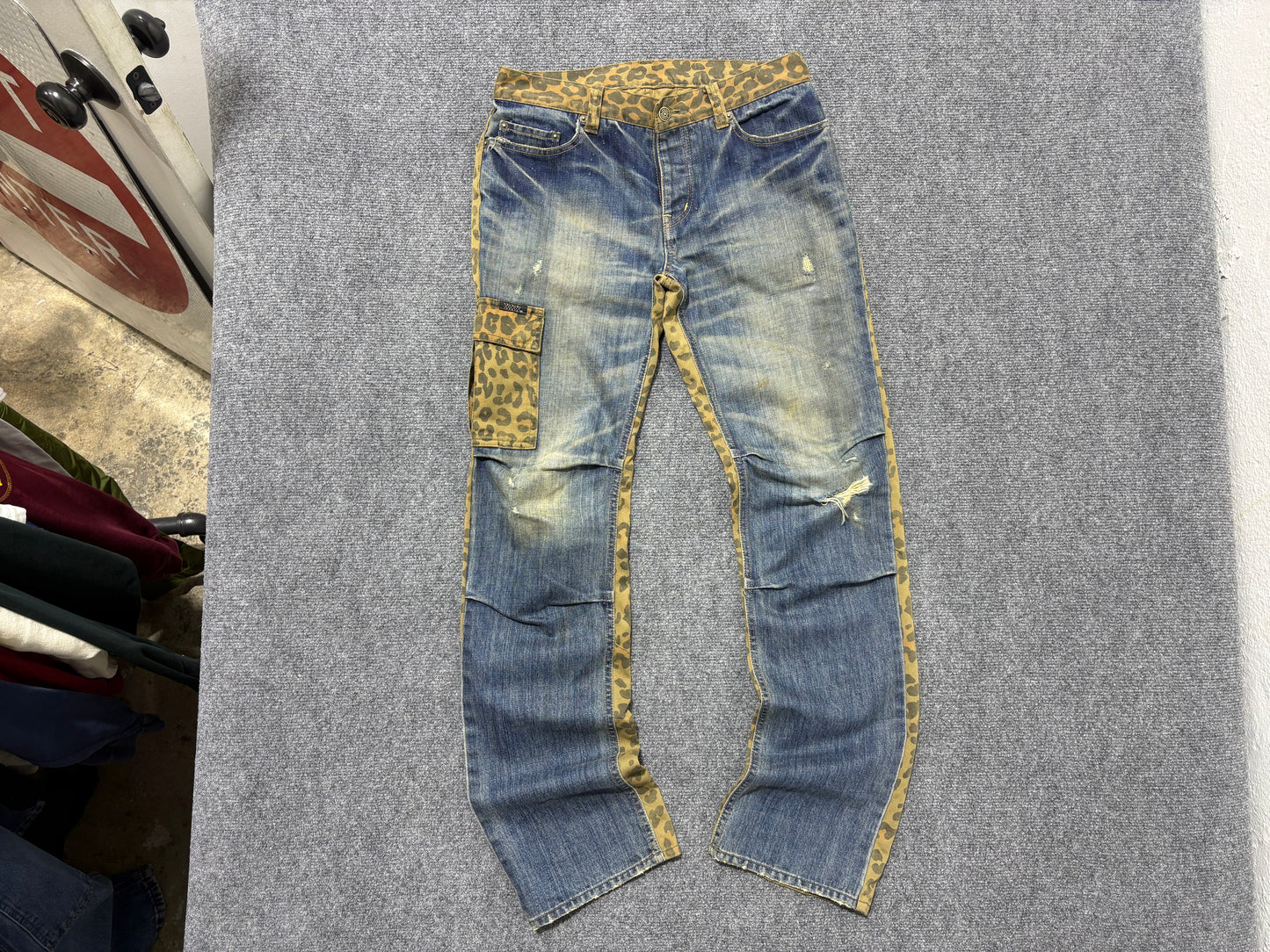Hysteric Hybrid Denim / Cheetah Jeans - Blue Size 30
