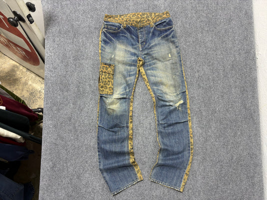 Hysteric Hybrid Denim / Cheetah Jeans - Blue Size 30