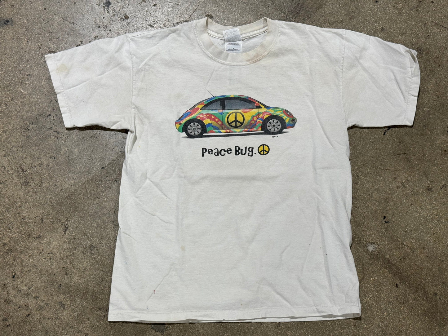 VW Peace Bug Tee - White Size Large