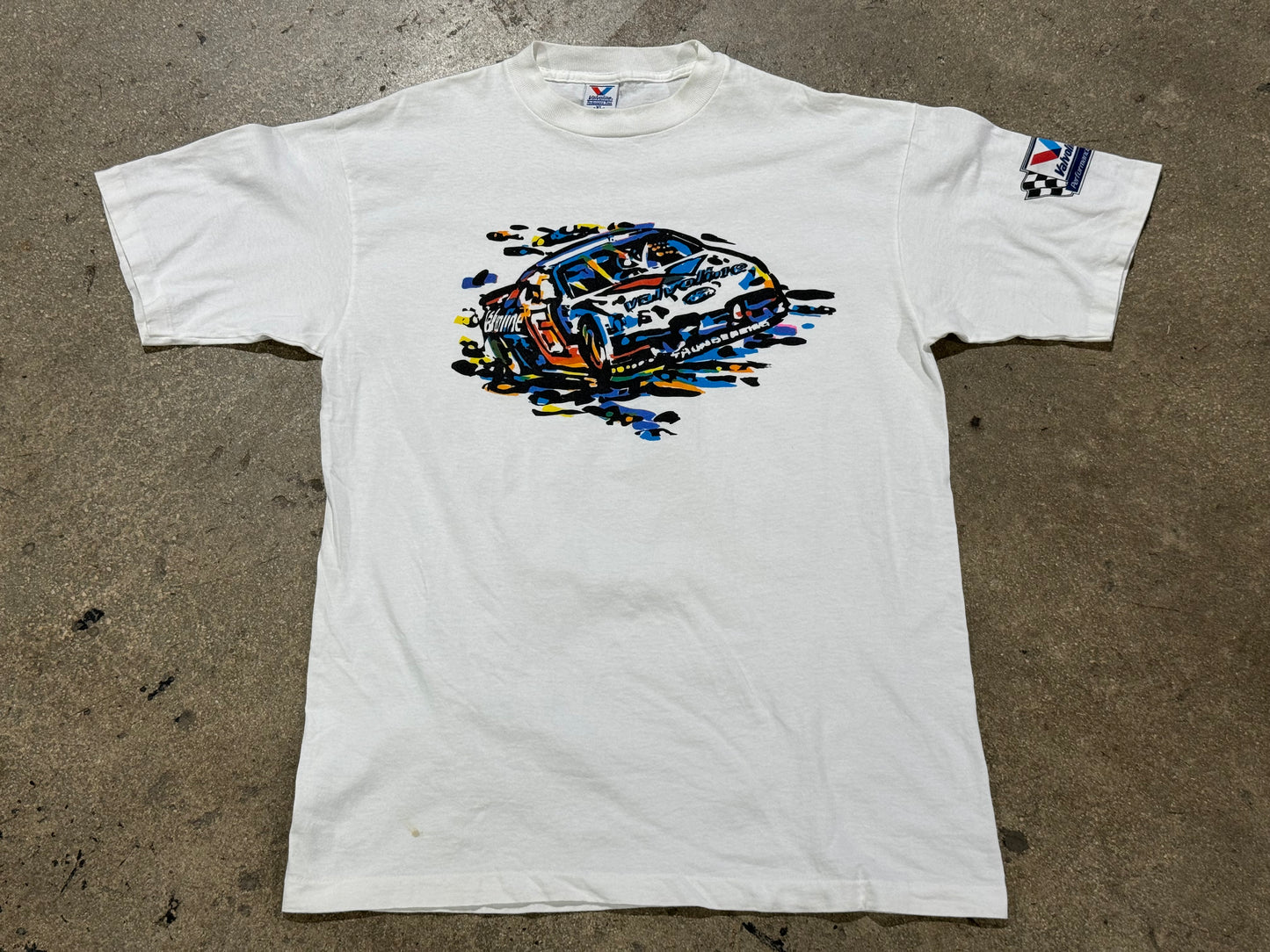 90s Valvoline Racing Team Tee - White Size XL