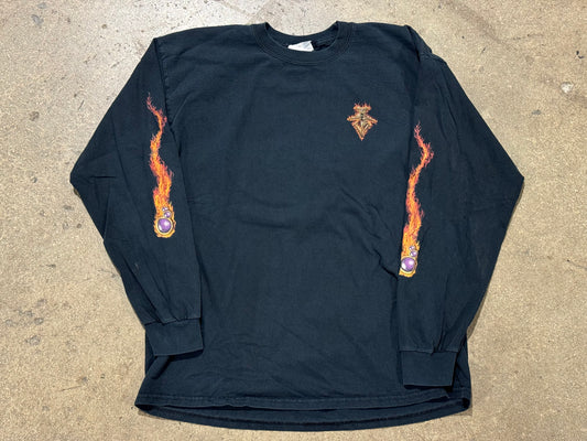 Destin FL Longsleeve Flames Tee - Black Size XL