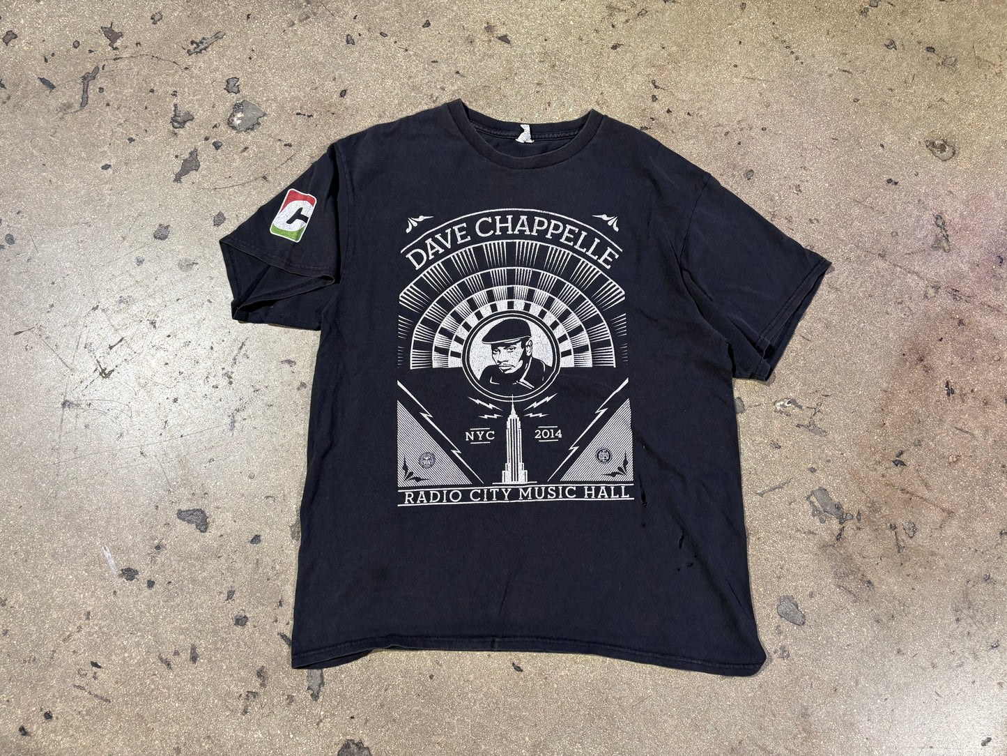 2014 Dave Chappelle Radio Music Hall Tee - Black Size Large