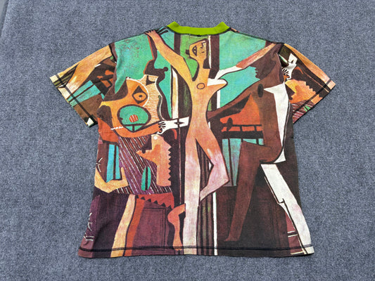 90s St Picasso AOP Tee - Green/ Brown Size XL