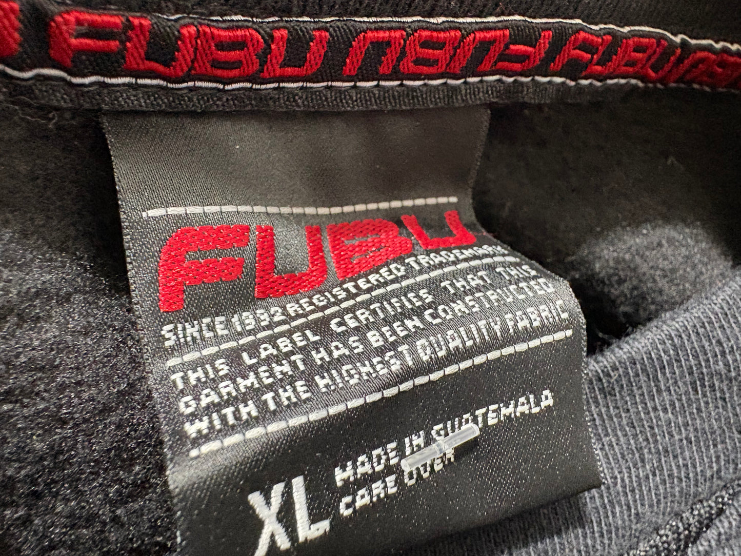 Fubu Embroidered Crewneck Sweatshirt - Black Size XL