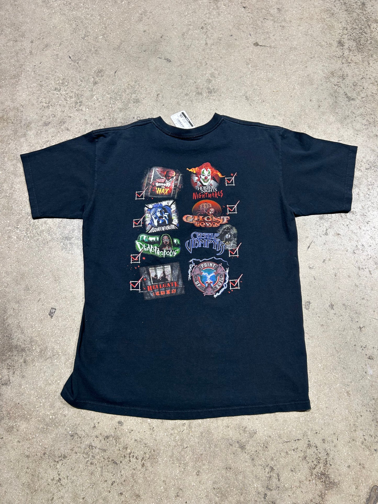 2004 I survived Halloween Horror Nights Tee - Black Size Large