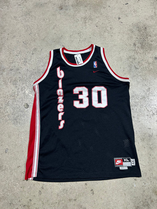 Portland Trailblazers Wallace #30 Jersey - Black Size XL