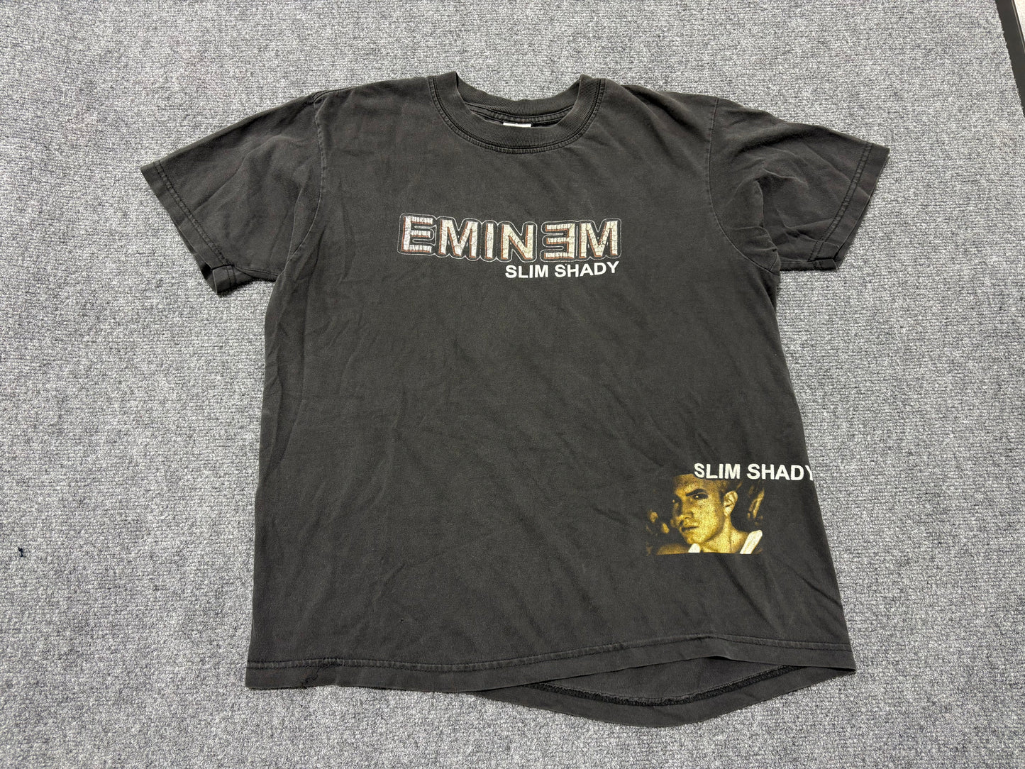 Eminem Slim Shady Euro Boot Tee - Faded Black Size Large