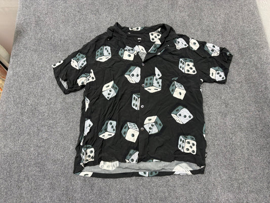 Stussy Dice Rayon Shirt - Black Size XL