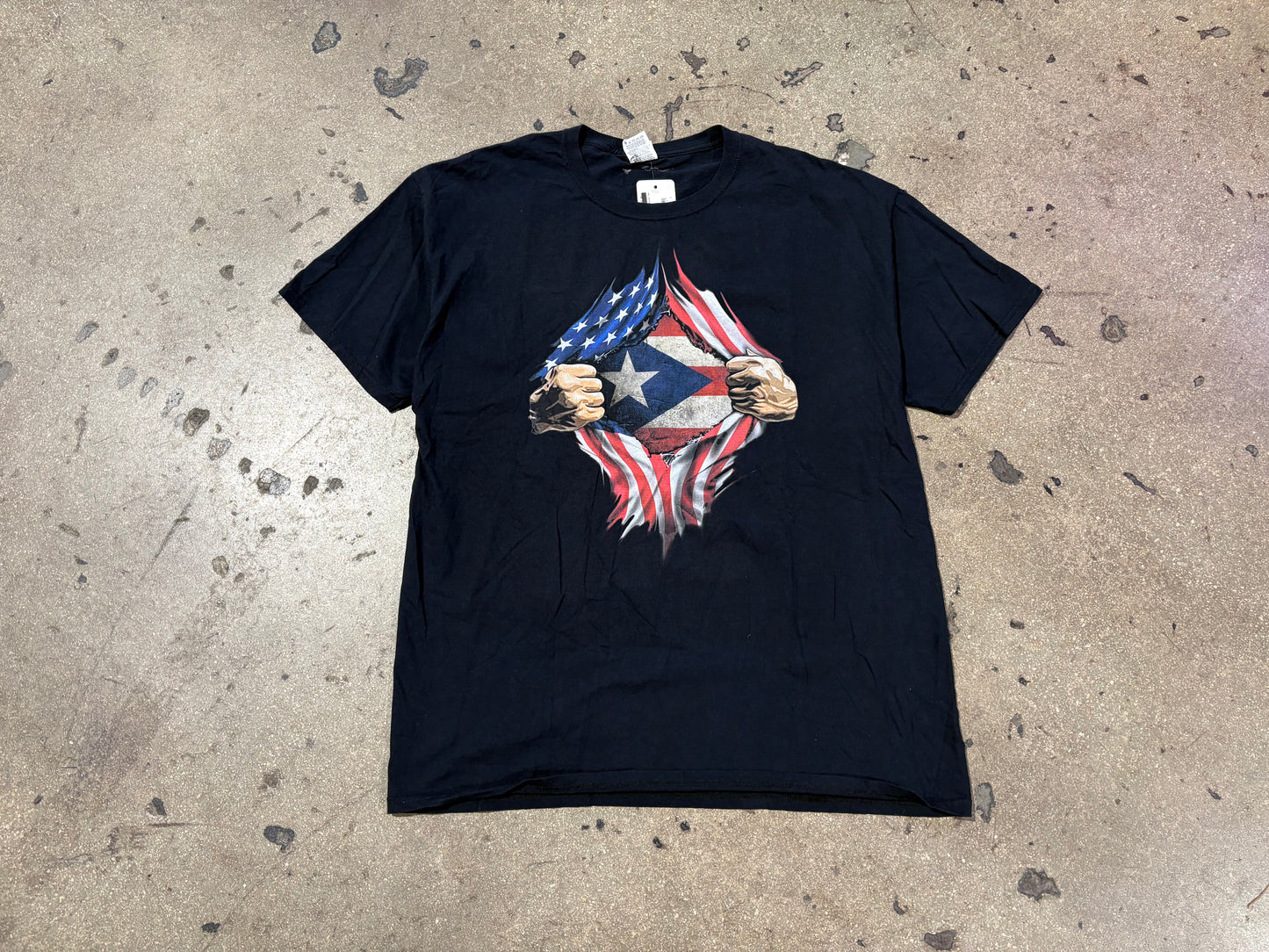 American Puerto Rican Tee - Black Size XL