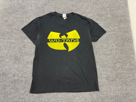 2000s Wu Tang Clan Logo Tee - Black Size Large