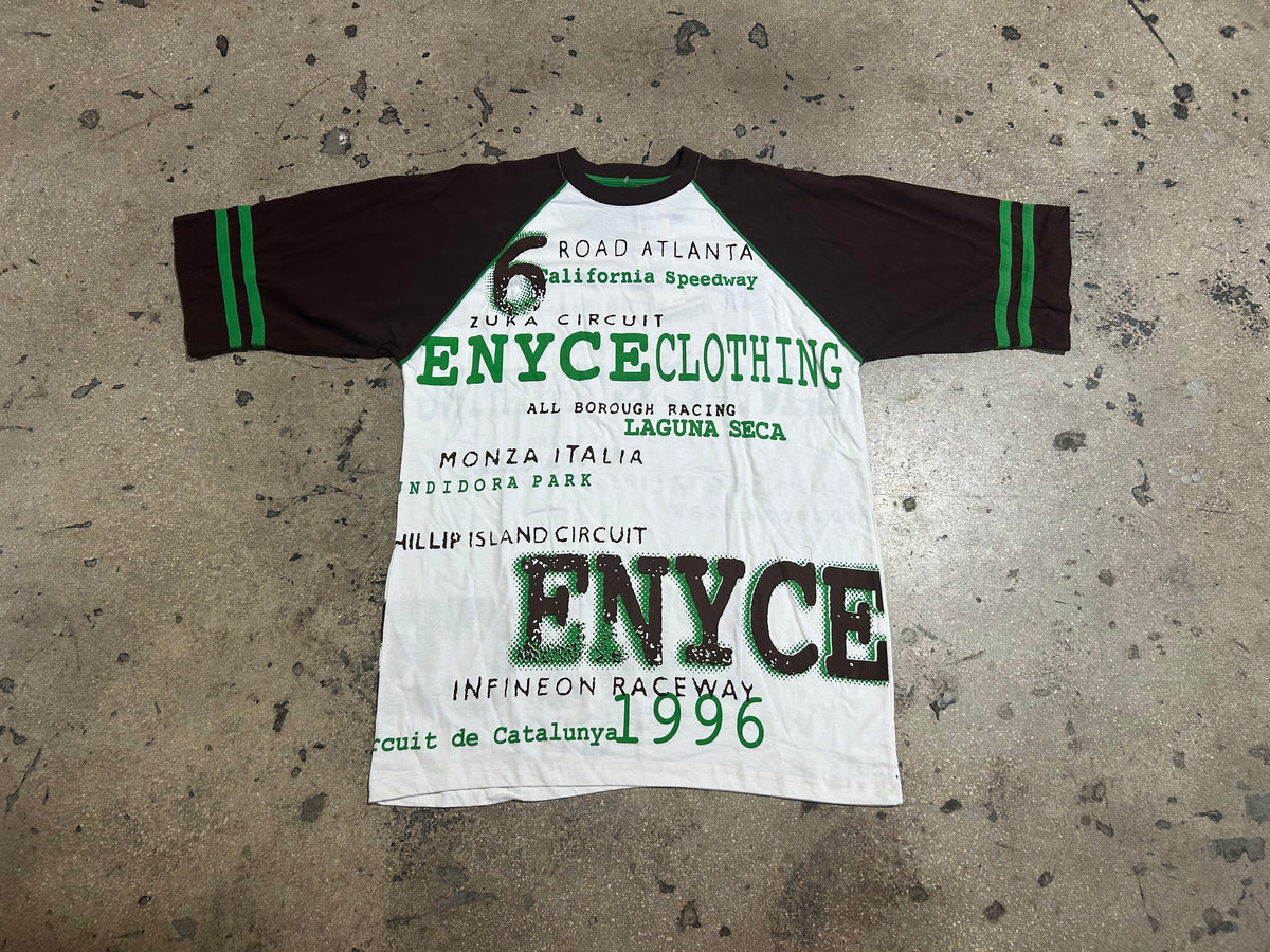 ENYCE AOP Tee - Brown/White/Green Size XXXL