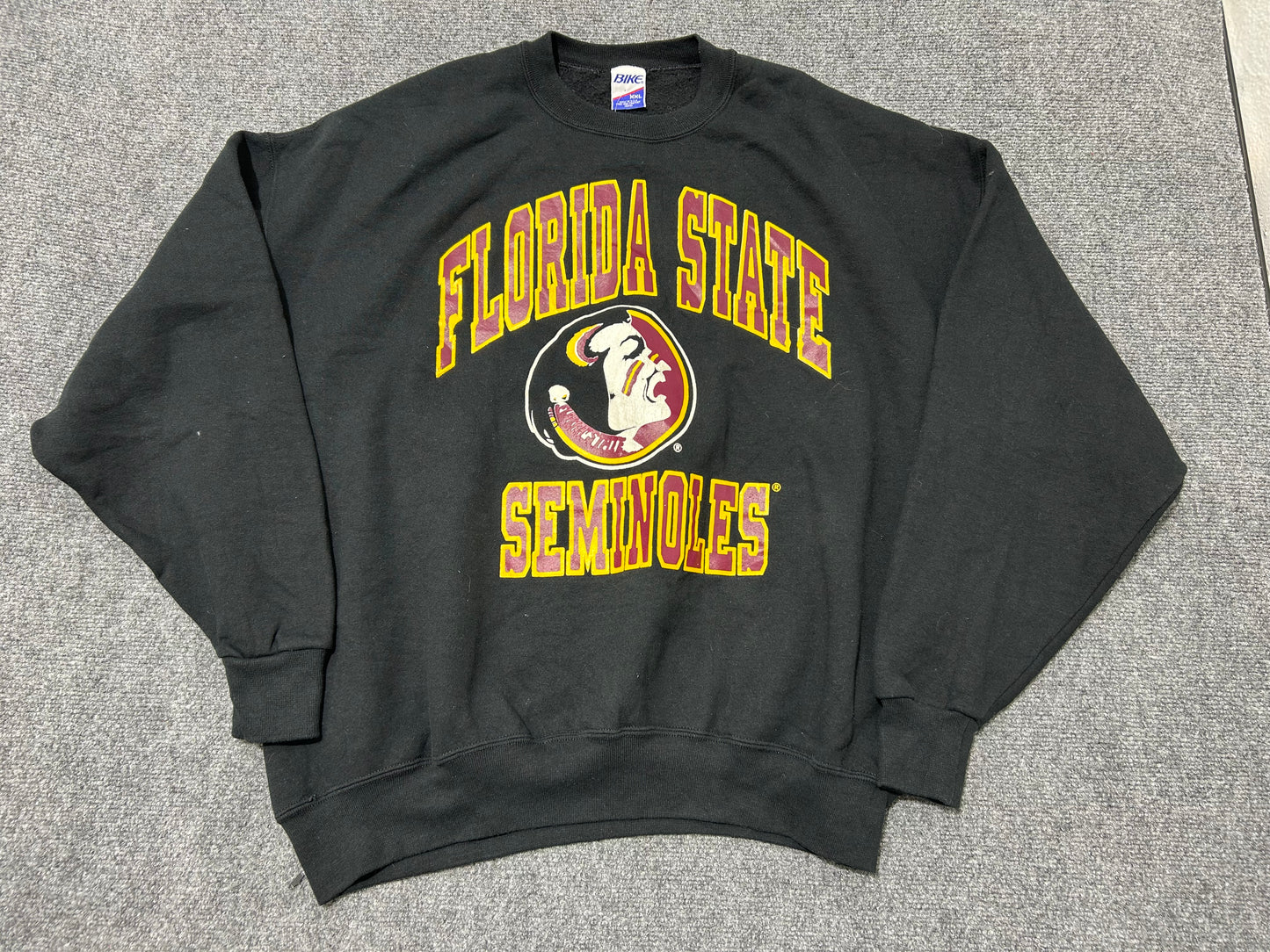FSU Big Print Crewneck - Black size XXL