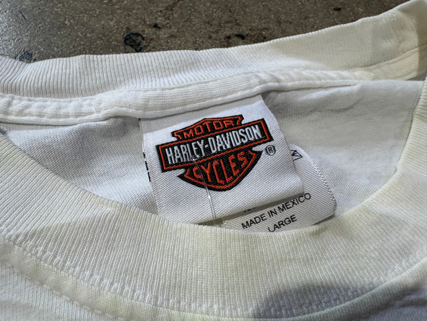 Harley Davidson St. Patricks LongSleeve Tee - White Size Large