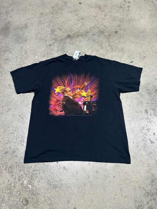 2008 Elton Jon Rocket Man Tour Tee - Black/Purple Size XL