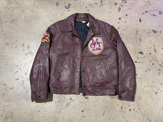 OMT Slow Pitch Leather Jacket - Brown Size XL