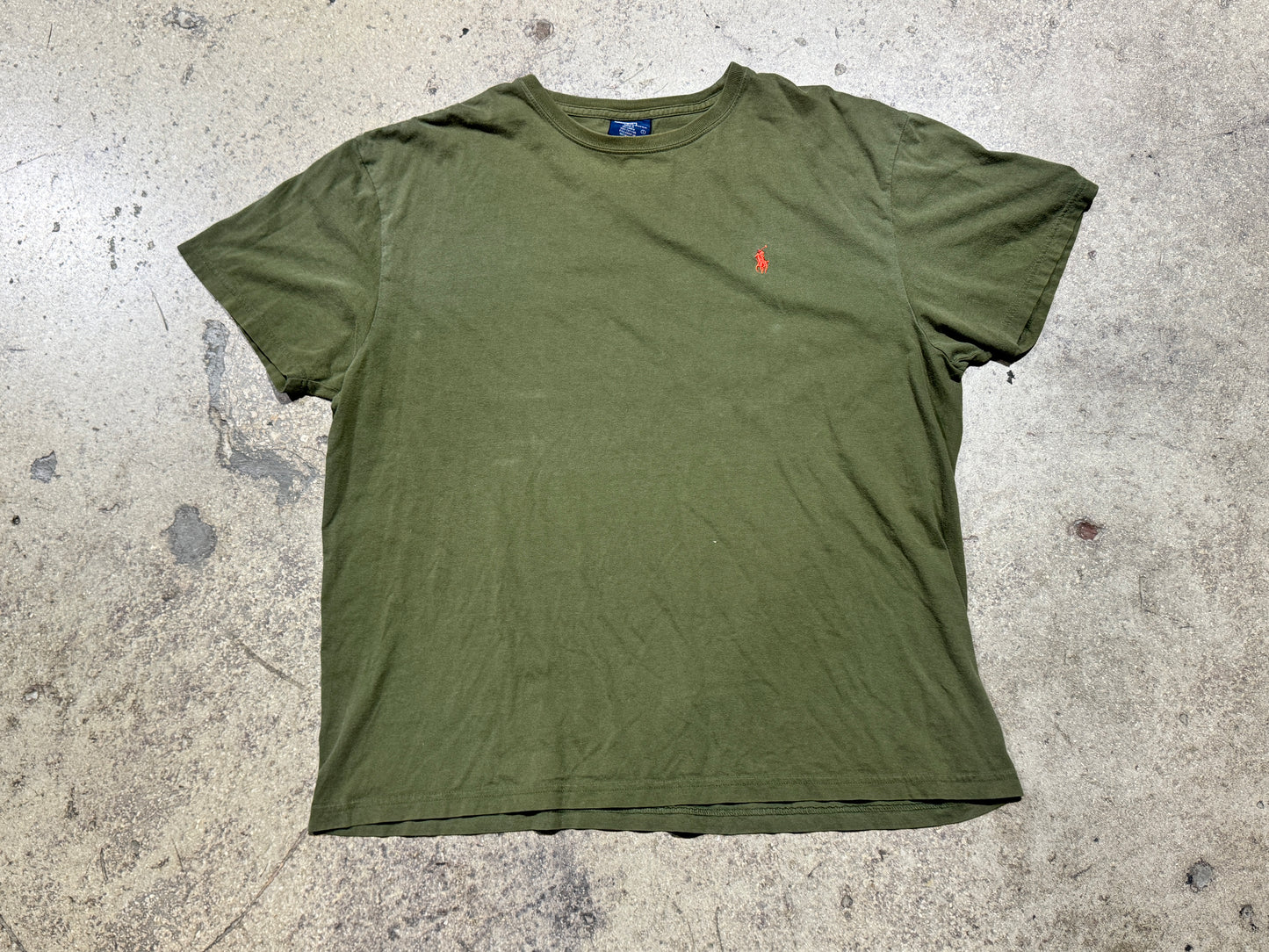 Little Orange Polo Horse Tee - Olive Size Large