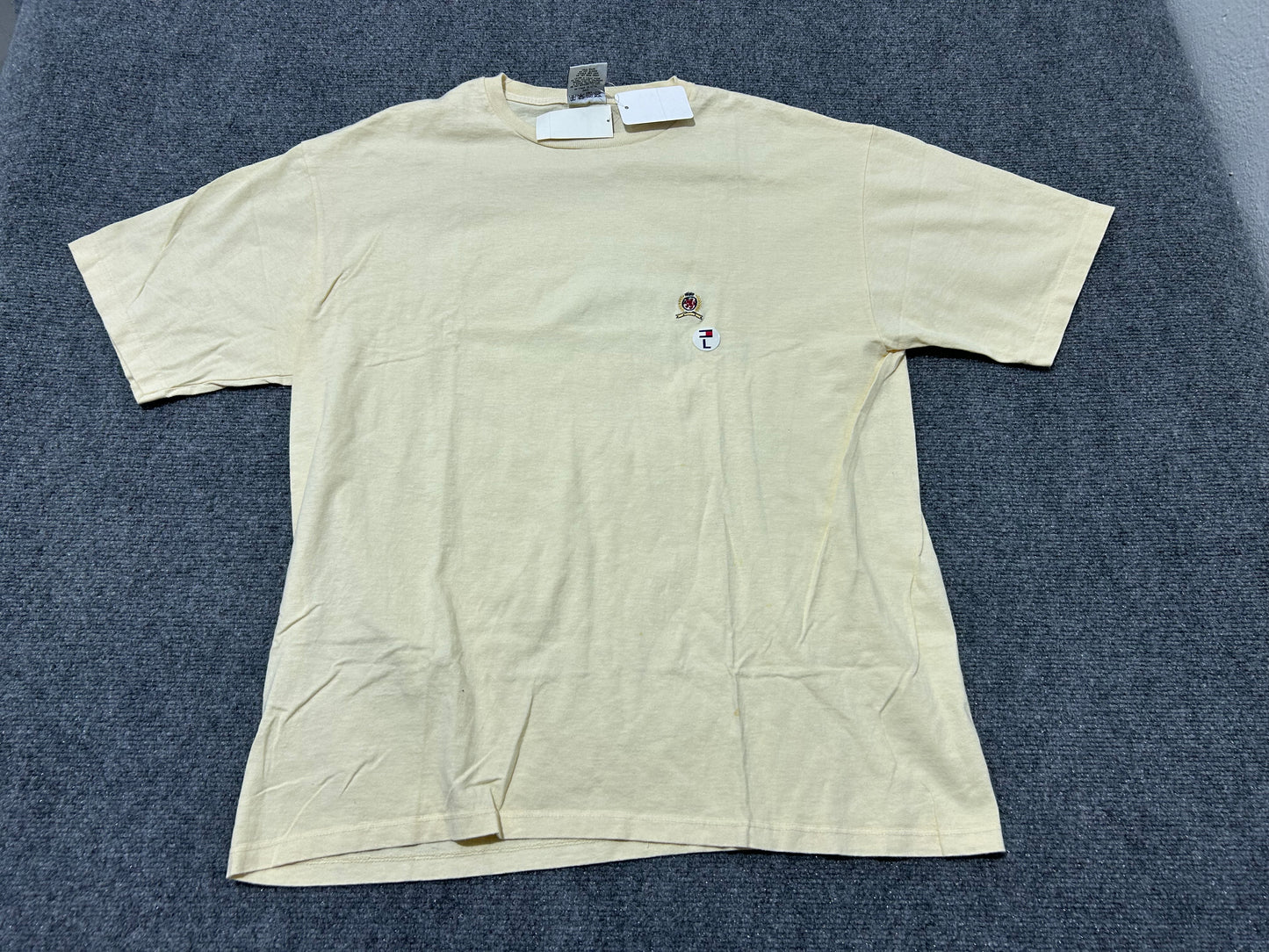 Tommy Hilfiger Crest Logo Tee - Khaki Size Large