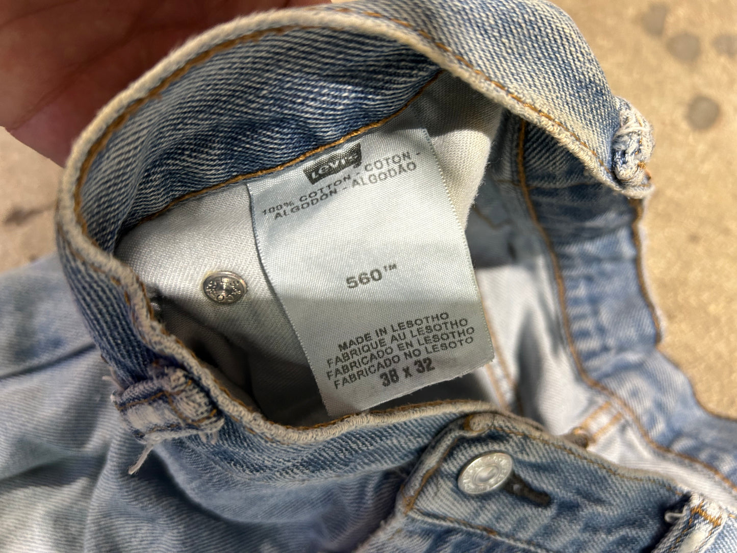 Levis 560 Worn In Jeans - Blue Size 38x32(con)