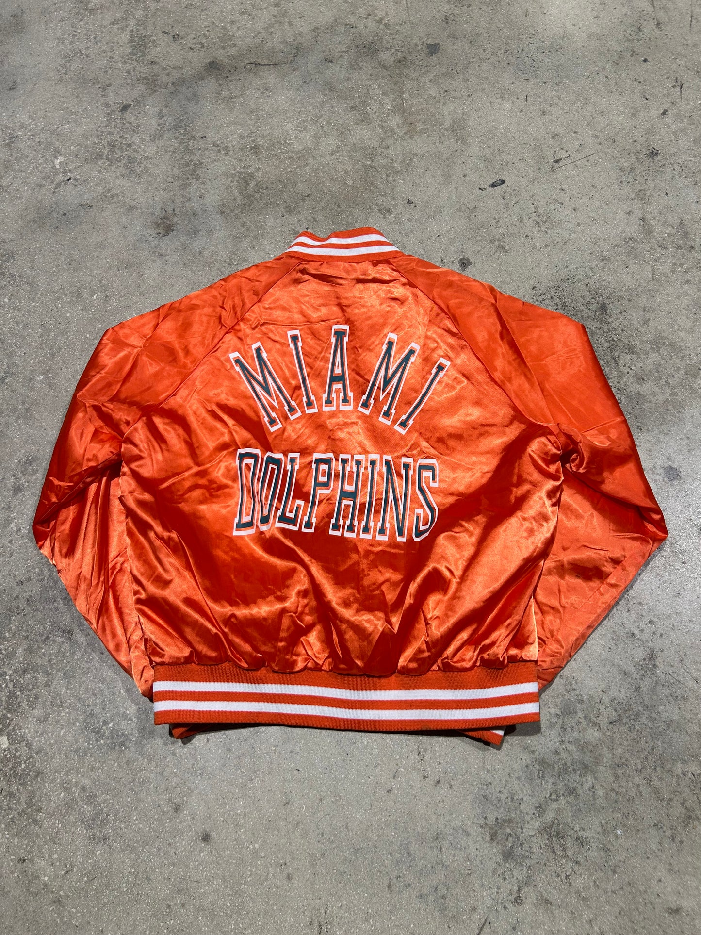 Miami Dolphins Super Bowl XIX Varsity Jacket - Orange Size Medium